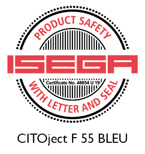 CITOject F BLAU Zertifiziert als unbedenklich zur Herstellung von Faltschachteln für Lebensmittel